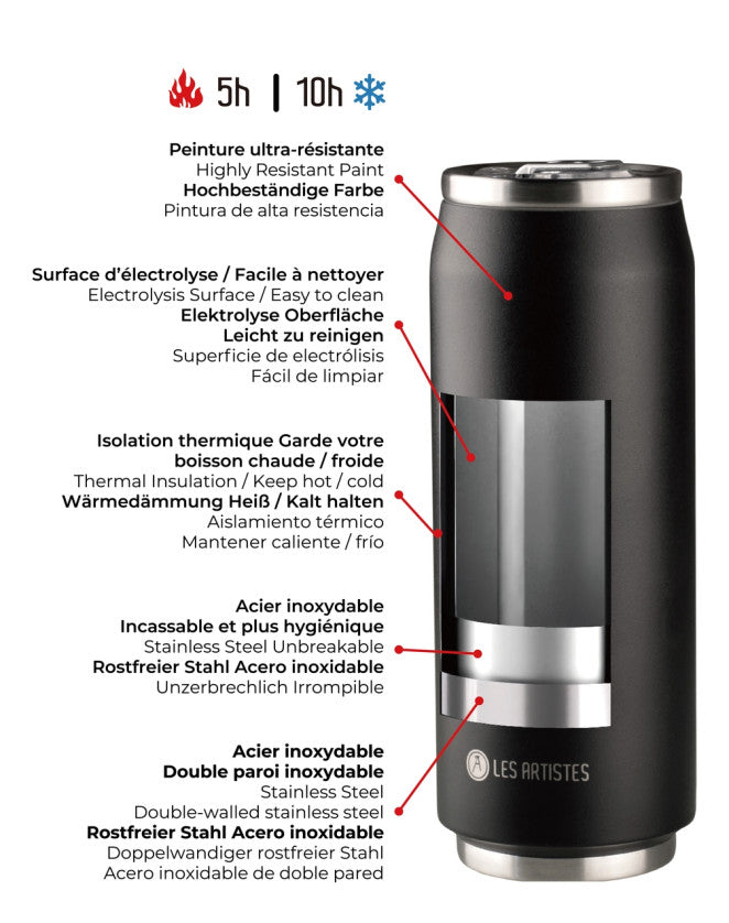Insulated Can Wood - 500ML