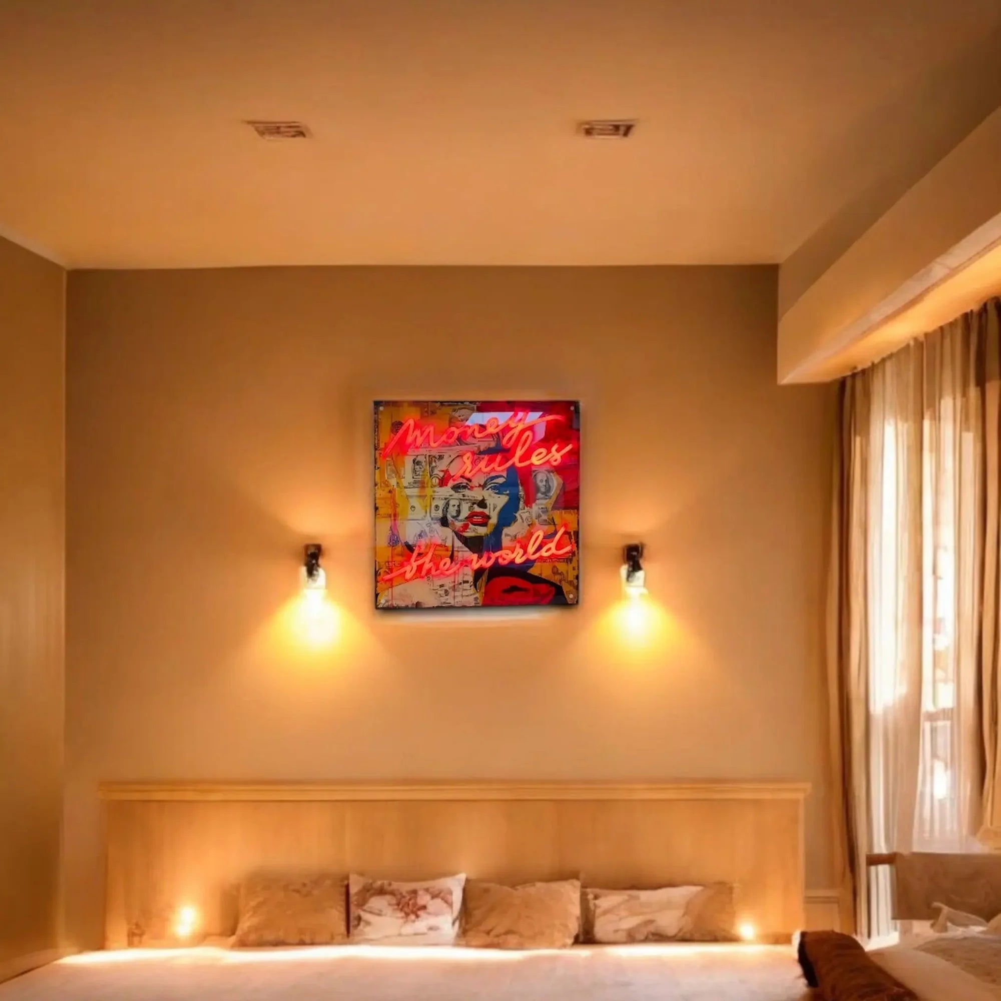 Money Rules The World Light Frame