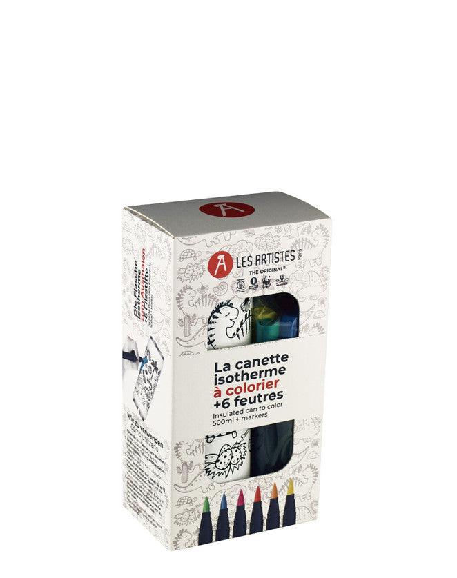 Insulated Can Creative Color Set Dino - 500ML