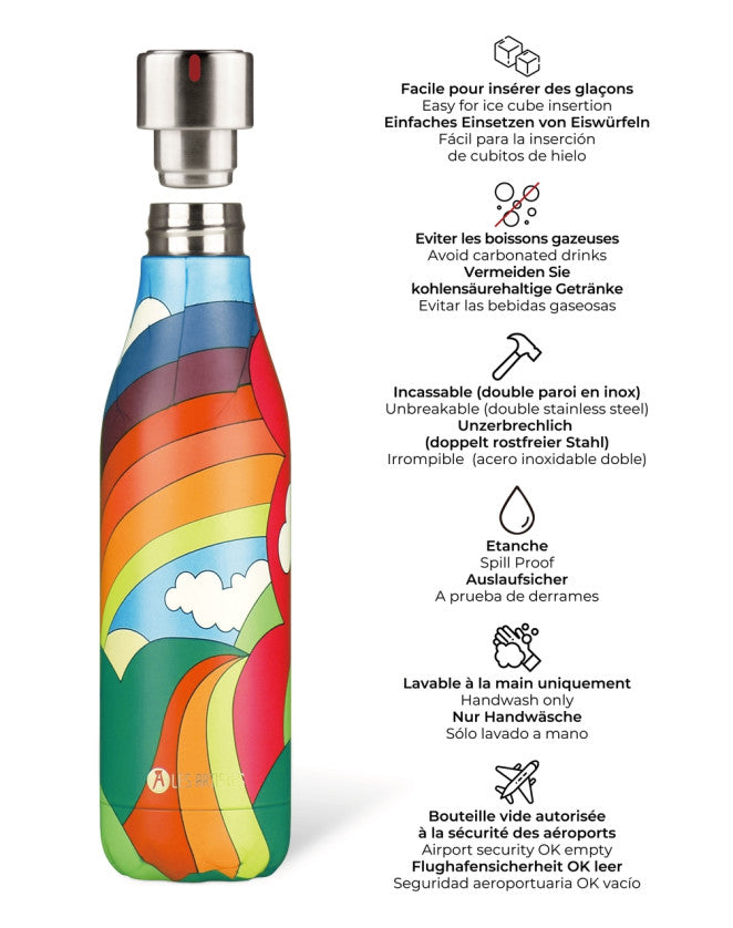 Les Artistes Paris - Insulated Bottle Rainbow - 500ML