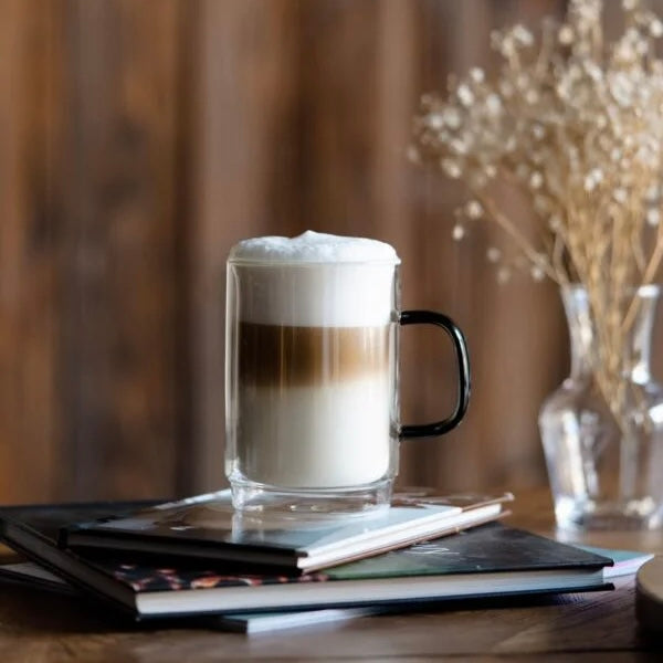 Vialli Design - Set of 2 double-walled glasses Carbon 350ML - 8562