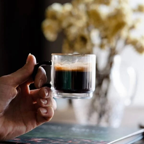 Vialli Design - Set of 2 double-walled espresso glasses Carbon 80ML - 8548