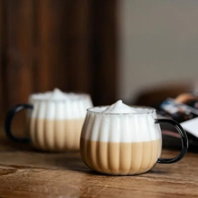 Vialli Design - Set of 2 glasses with grey handle Tulip 350ML - 1203