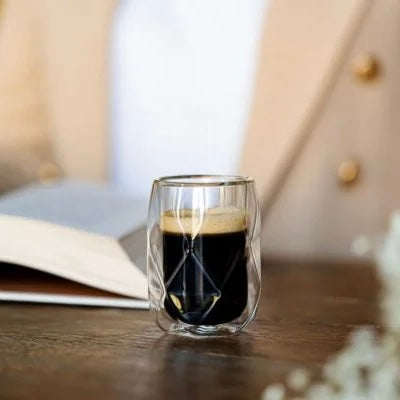 Vialli Design - Two 100 ml double-walled glasses 100ML - Geo 30442