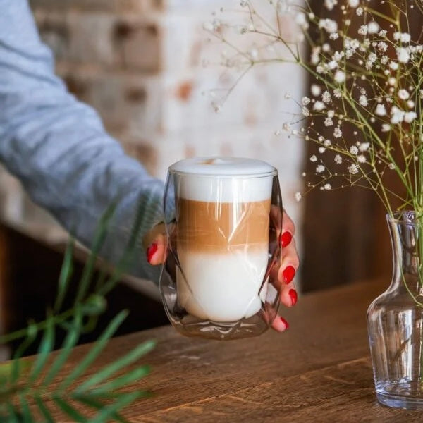 Vialli Design - Set of 2 double-walled glasses Geo - 350ML - 7589