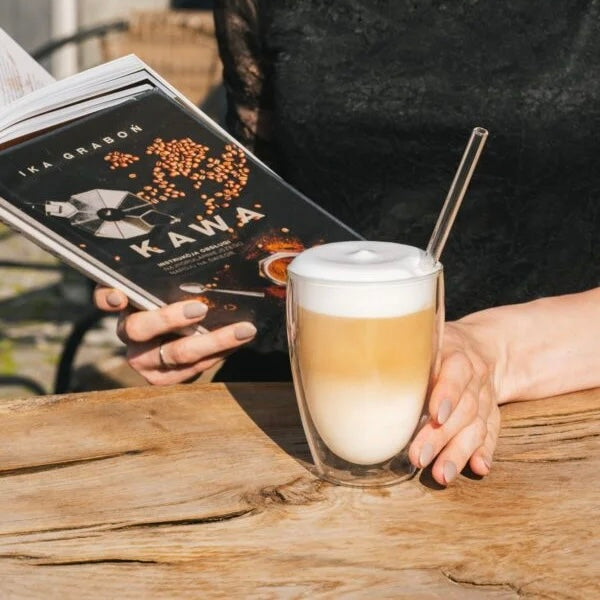 Vialli Design - Set of 6 double-walled glasses with straws 350ML - VITA 26865