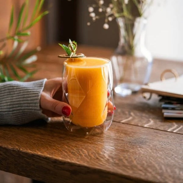 Vialli Design - Set of 2 double-walled glasses Geo 250ML - 7572