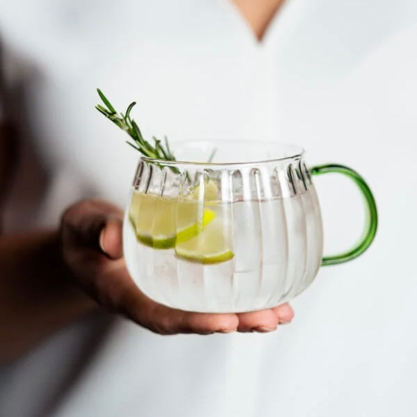 Vialli Design - Set of 2 glasses with green ear 350ML - Tulip 1197