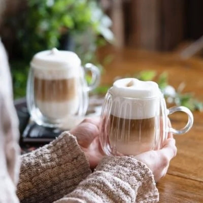 Vialli Design - Set of 2 glasses with handle Tulip 250ML - 8807