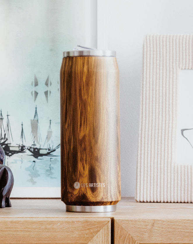 Insulated Can Wood - 500ML