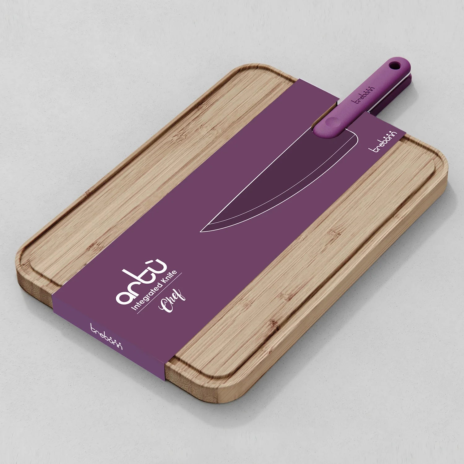 Artu Chef – Bamboo Cutting Board with Integrated Chef’s Knife