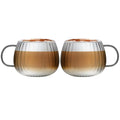 Vialli Design - Set of 2 glasses with grey handle Tulip 350ML - 1203