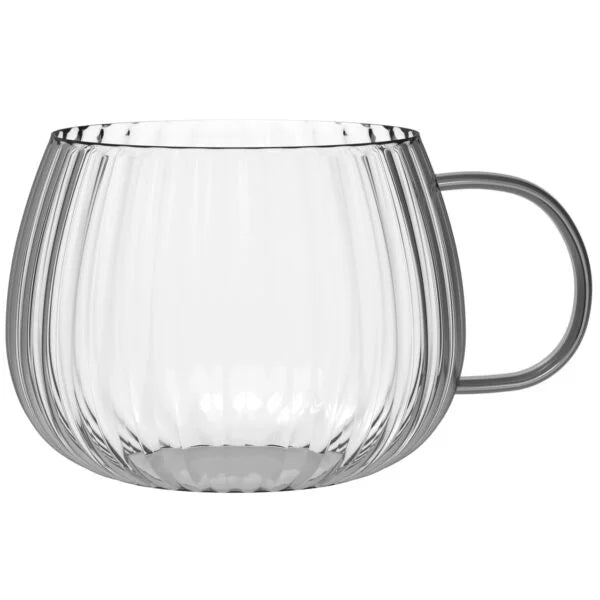 Vialli Design - Set of 2 glasses with grey handle Tulip 350ML - 1203