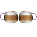 Vialli Design - Set of 2 glasses with pink glass handle 350ML - Tulip 1210
