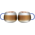 Vialli Design - Set of 2 blue-rimmed glasses 350ML - Tulip 1180