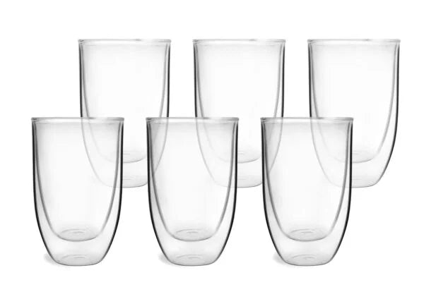 Vialli Design - Set of 6 double-walled highball thermal glasses Amo 350ML - 25455