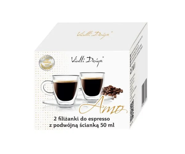 Vialli Design - Set of 2 double-walled espresso cups Amo 50ML - 23055