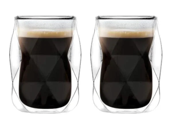 Vialli Design - Two 100 ml double-walled glasses 100ML - Geo 30442