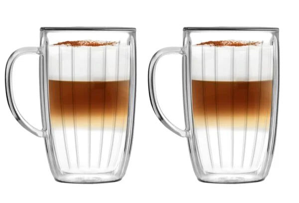 Vialli Design - Set of 2 highball glasses with handle Tulip 350ML - 8975