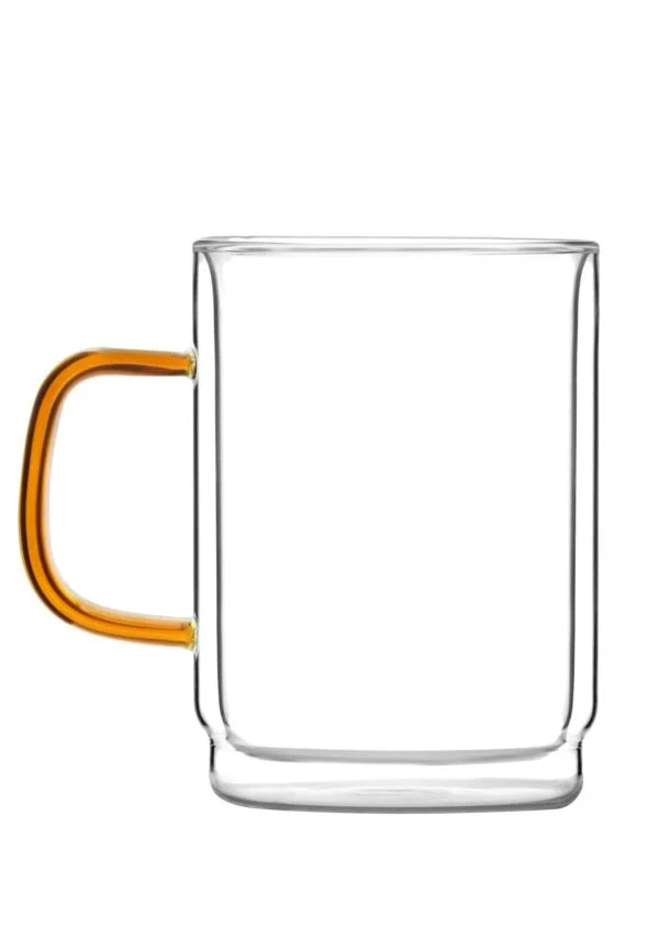 Vialli Design - Set of 2 double-walled glasses Amber 350ML - 8593
