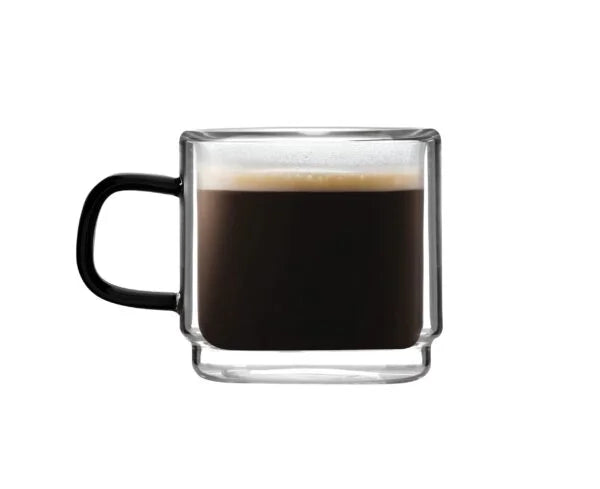 Vialli Design - Set of 2 double-walled espresso glasses Carbon 80ML - 8548