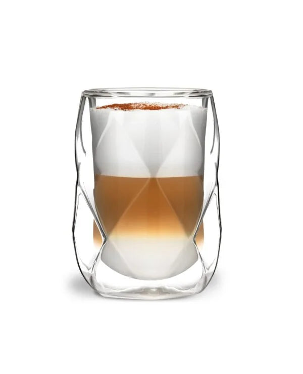 Vialli Design - Set of 2 double-walled glasses Geo 250ML - 7572