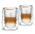 Vialli Design - Set of 2 double-walled glasses Geo - 350ML - 7589