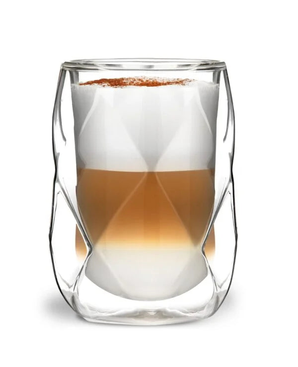Vialli Design - Set of 2 double-walled glasses Geo - 350ML - 7589