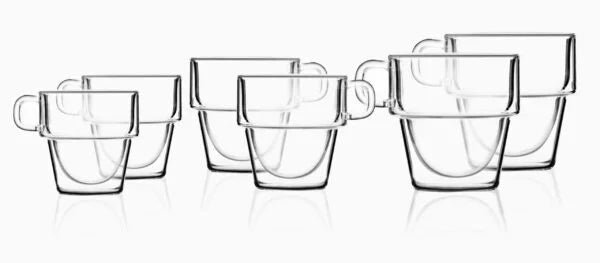 Vialli Design - Set of 6 double-walled glasses 150ml 280ml 350ML - Senso 27466