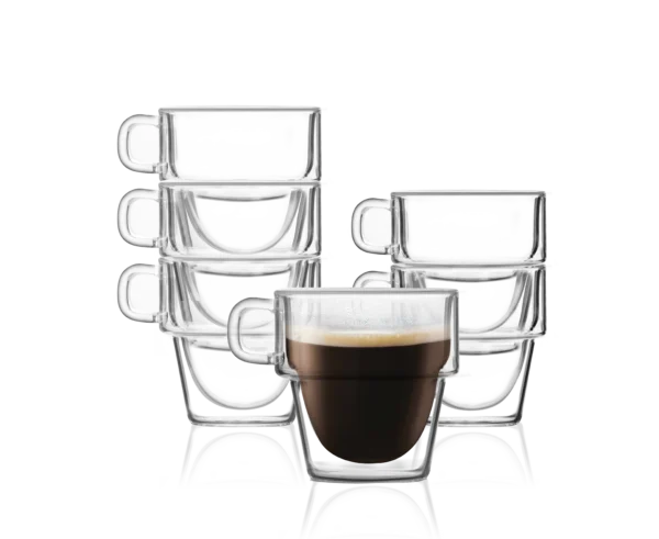 Vialli Design - Set of 6 double-walled espresso glasses 150ML - Senso 27435
