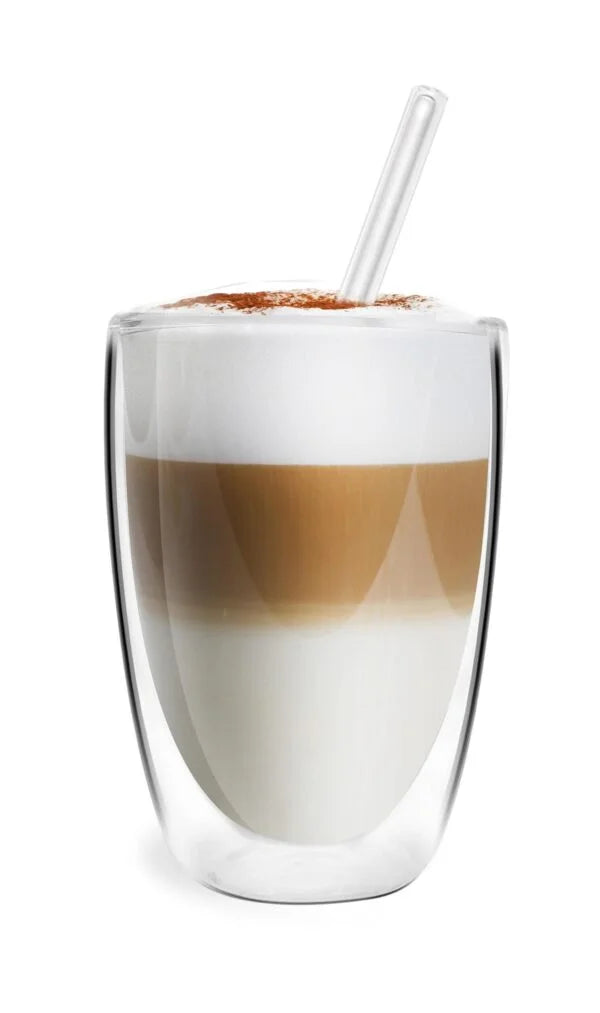 Vialli Design - Set of 6 double-walled glasses with straws 350ML - VITA 26865