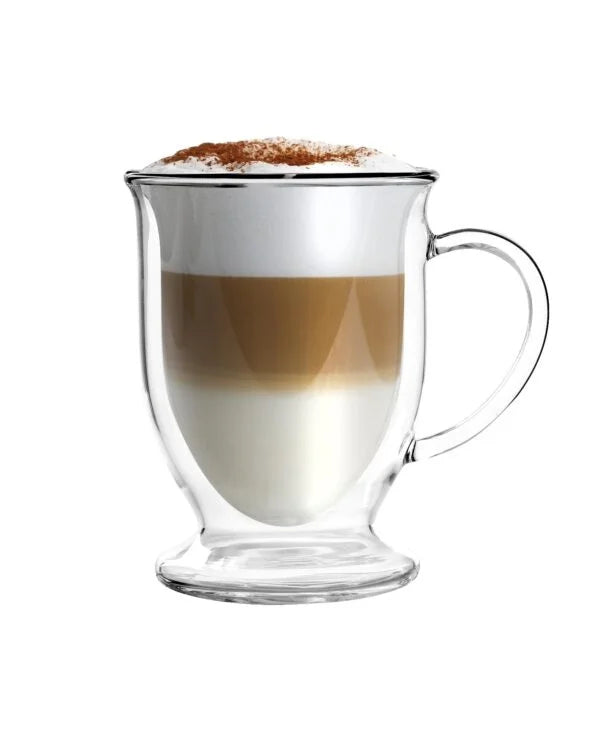 Vialli Design - Set of 2 double-walled latte glasses Amo 250ML - 26421