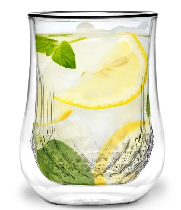 Vialli Design - Set of 2 double-walled glasses Diamante 300ML - 25844