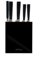 Vialli Design - Set of 5 forged knives in block FINO black