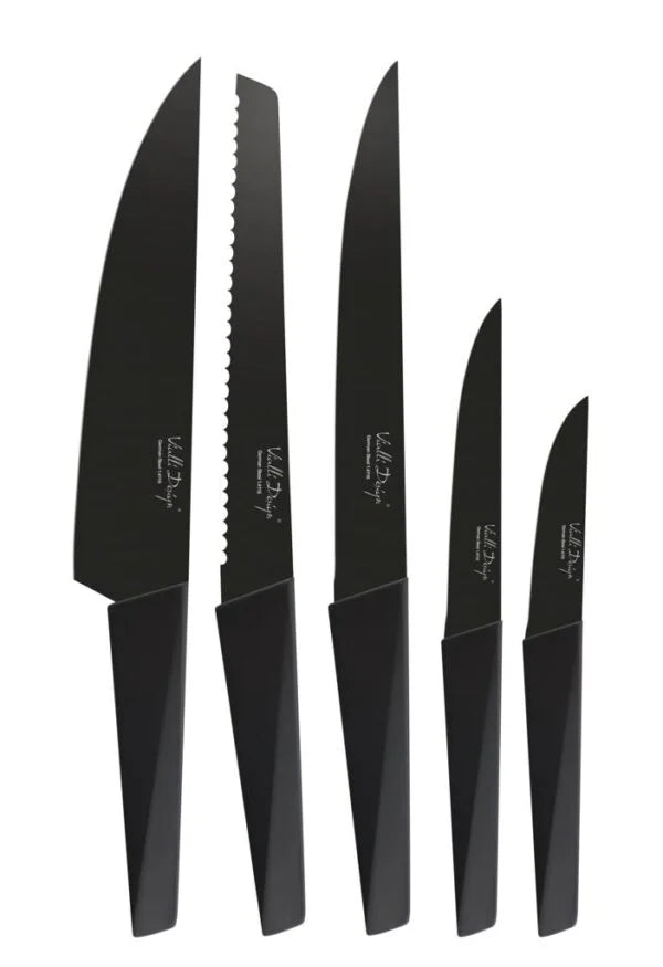 Set of 5 knives in VOLO non-stick block white