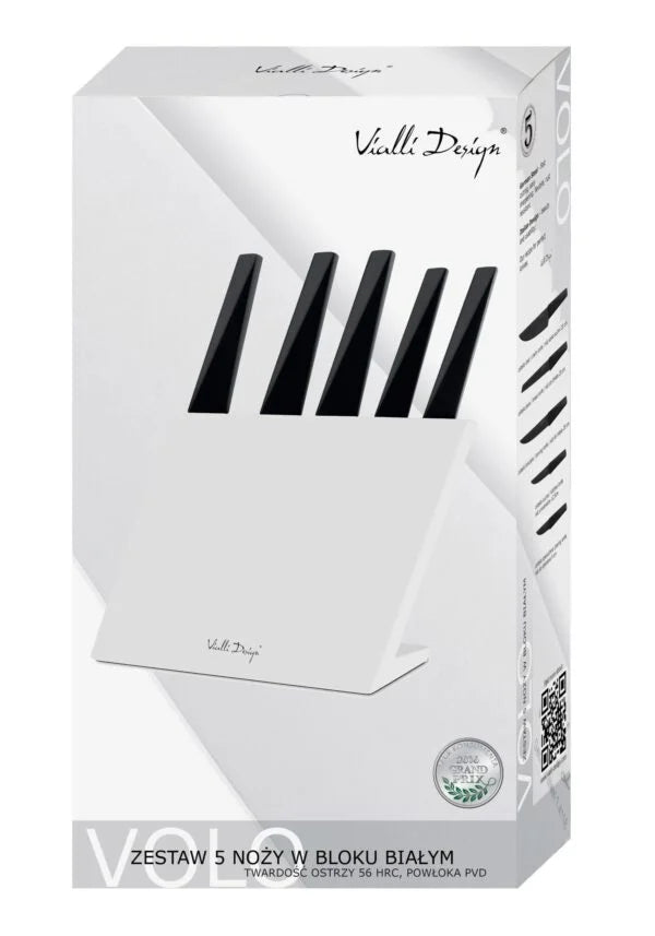 Set of 5 knives in VOLO non-stick block white
