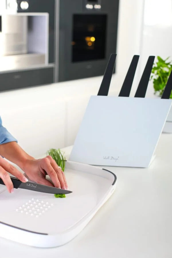 Set of 5 knives in VOLO non-stick block white