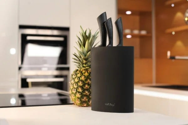Oval knife stand Nero 30379
