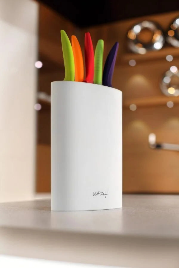 Oval knife stand Nero 30379