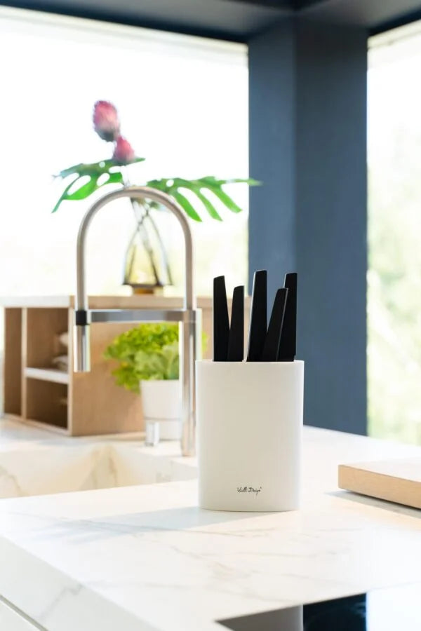 Oval knife stand Nero 30379