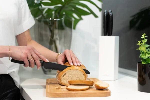 Vialli Design - Set of knives in white block 5 pcs. Caro 27978